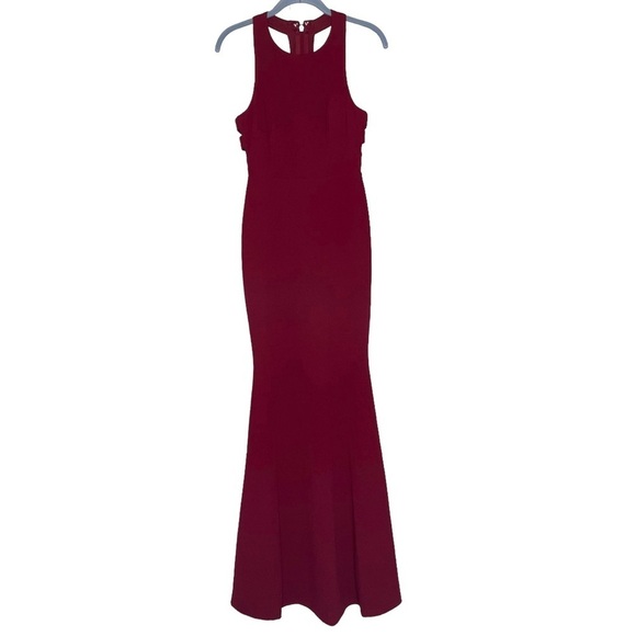 Lulus dress the power of wow formal maxi floor length gown small dark cherry red - Picture 3 of 8